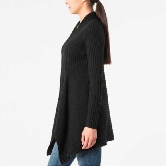 Autumn Cashmere New Rib Drape Cardigan Black NWT - Picture 2 of 11